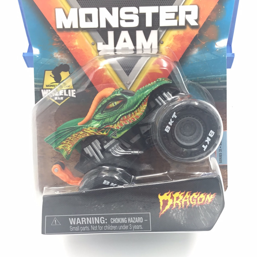 2021 monster jam Series 21 Dragon wheelie bar CHASE NEW!! 128E