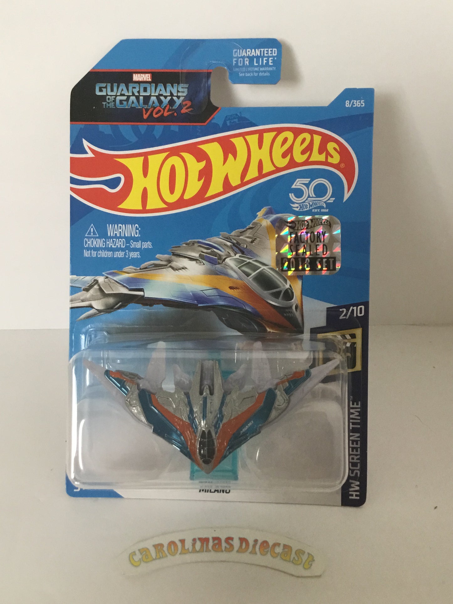 2018 Hot Wheels #8 Milano Guardians of the galaxy Factory sealed sticker 123B