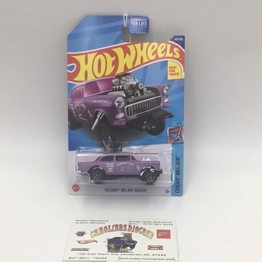 2022 hot wheels #43 55 Chevy Bel Air Gasser Triassic five purple 10D