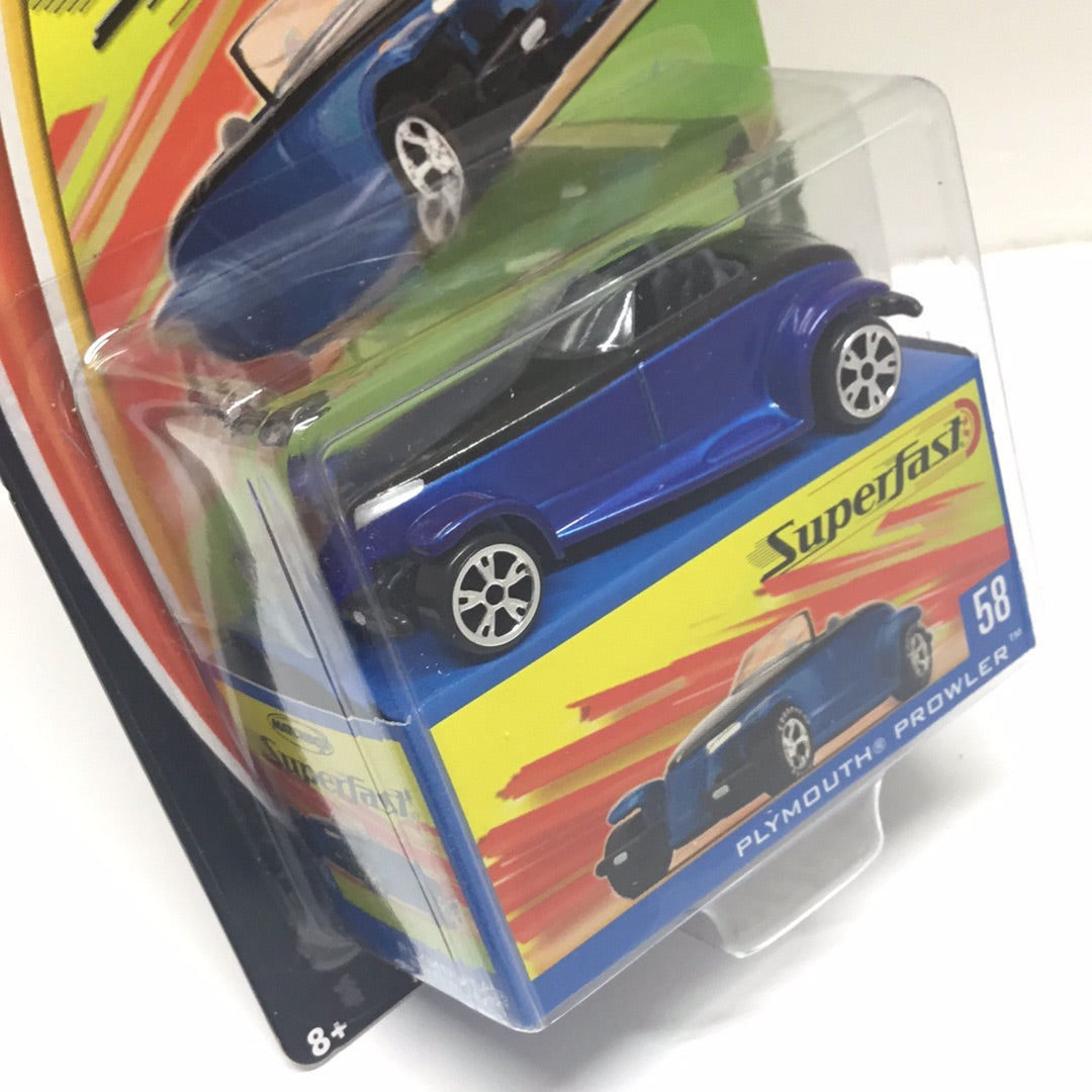 Matchbox Superfast #58 Plymouth Prowler blue limited to 15,000 173D
