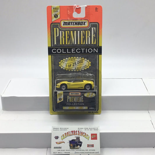 Matchbox Premiere series 5 Corvette Stingray III yellow 162B