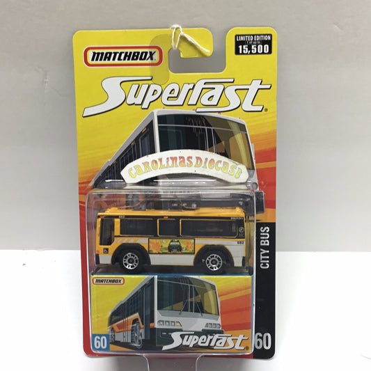 Matchbox Superfast #60 City Bus Yellow Limited to 15,500 (R8)