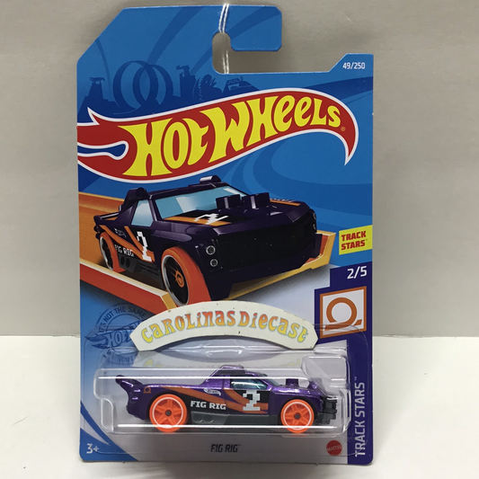 2021 hot wheels #49 Fig Rig purple ZZ9