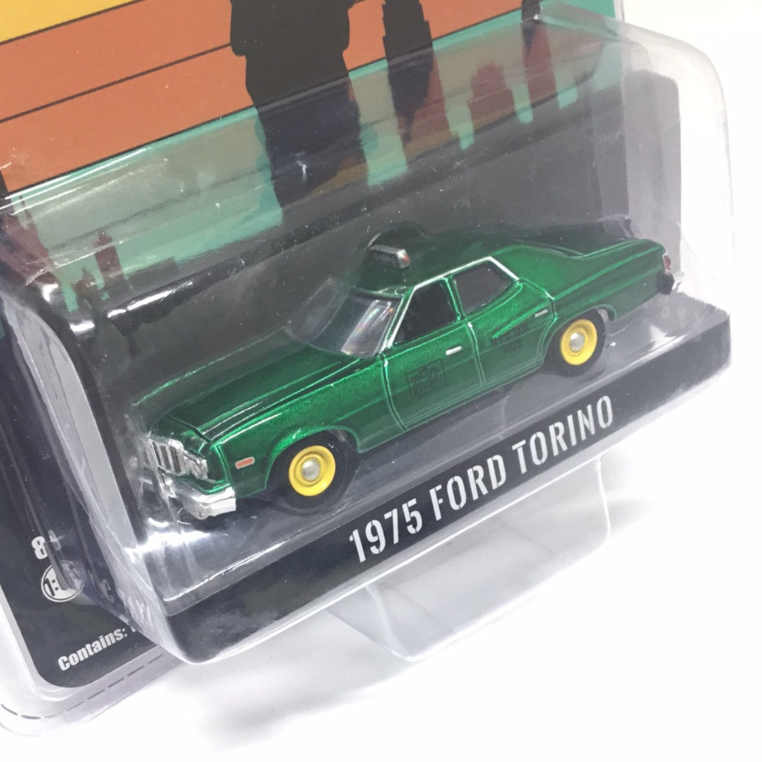 Greenlight Hobby exclusive NYC Taxi 1975 Ford Torino green machine CHASE