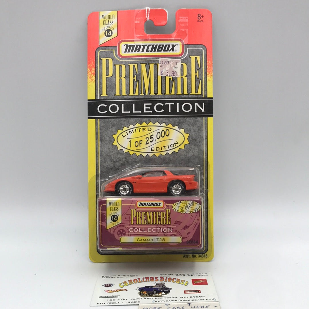 Matchbox Premiere series 14 Camaro Z-28 orange 162C