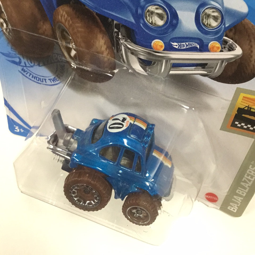 2021 hot wheels  #33 70 Volkswagen Baja Bug blue T3