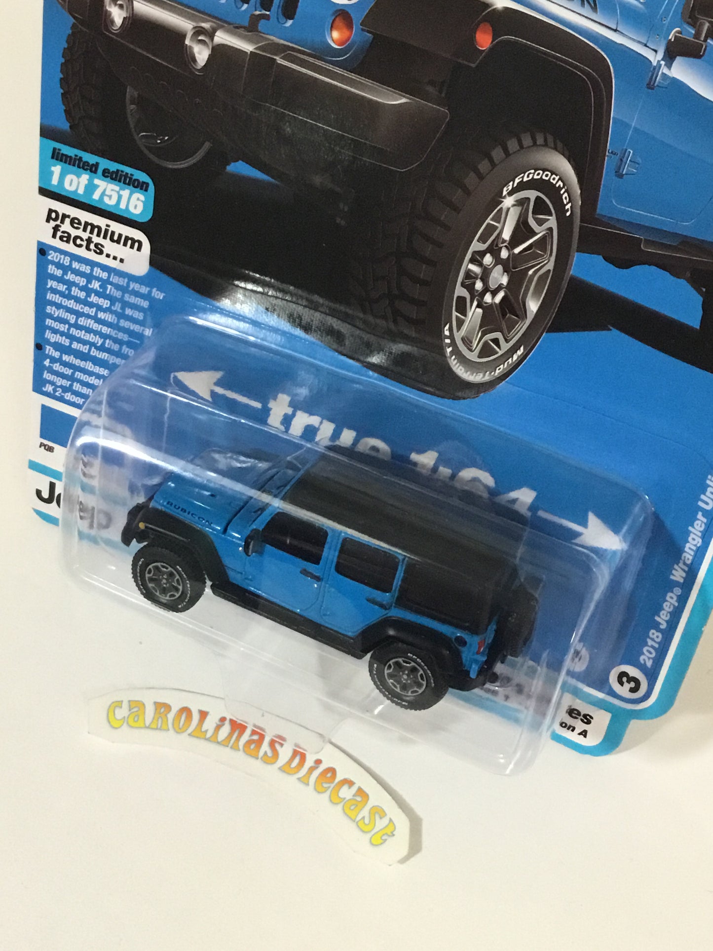 Auto world 2018 jeep Wrangler Unlimited Rubicon blue new casting (5A1)