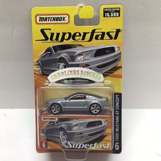 Matchbox Superfast #6 Ford Mustang GT Concept silver limited to 15,500 (R6)