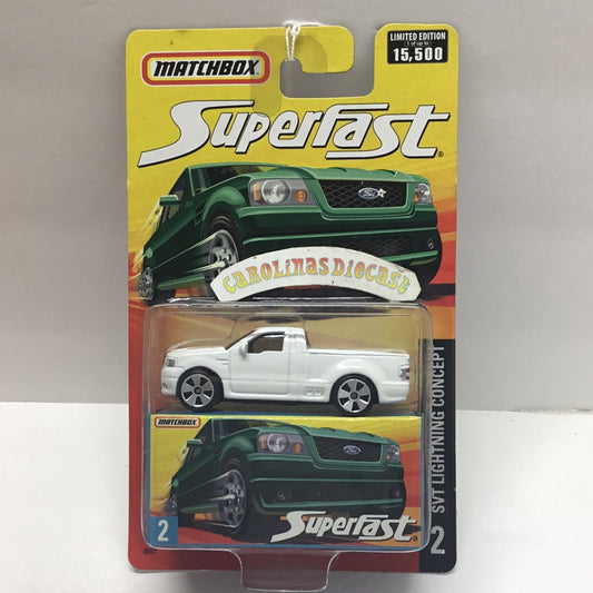 Matchbox Superfast #2 SVT Ford Lightning Concept white limited to 15,500 (Q6)