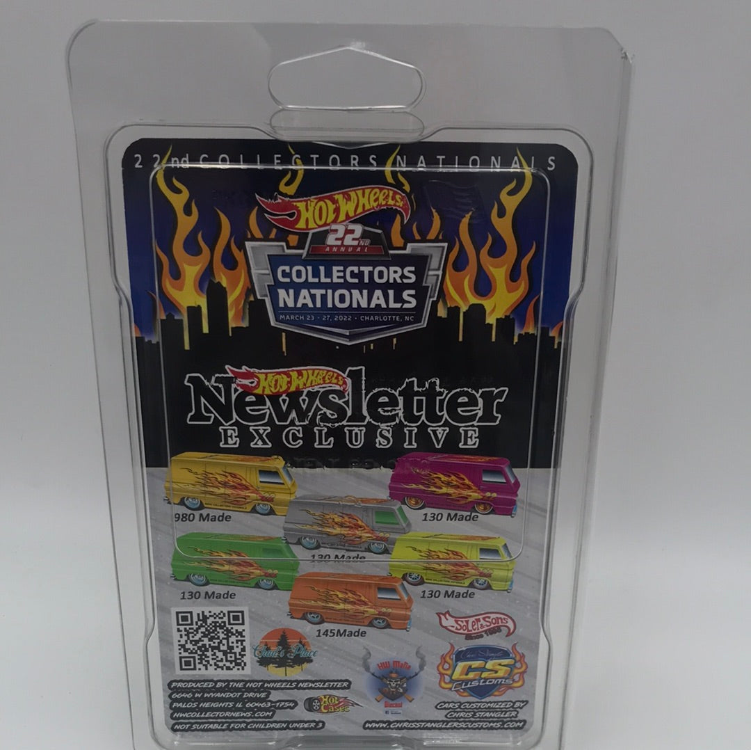 Hot wheels 22nd annual collectors Nationals newsletter car 66 Dodge A100 in hand