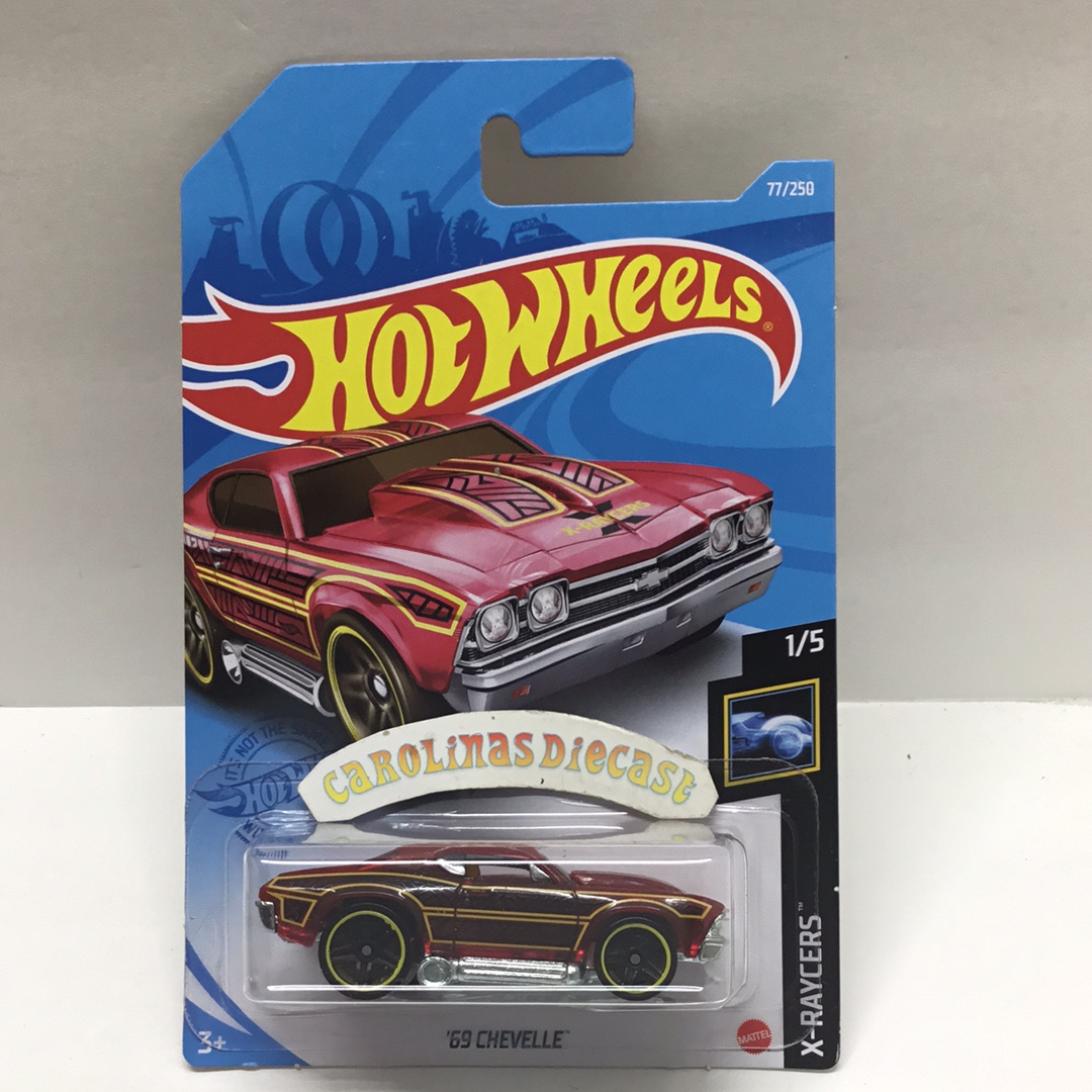 2021 hot wheels #77 69 Chevelle red 6G