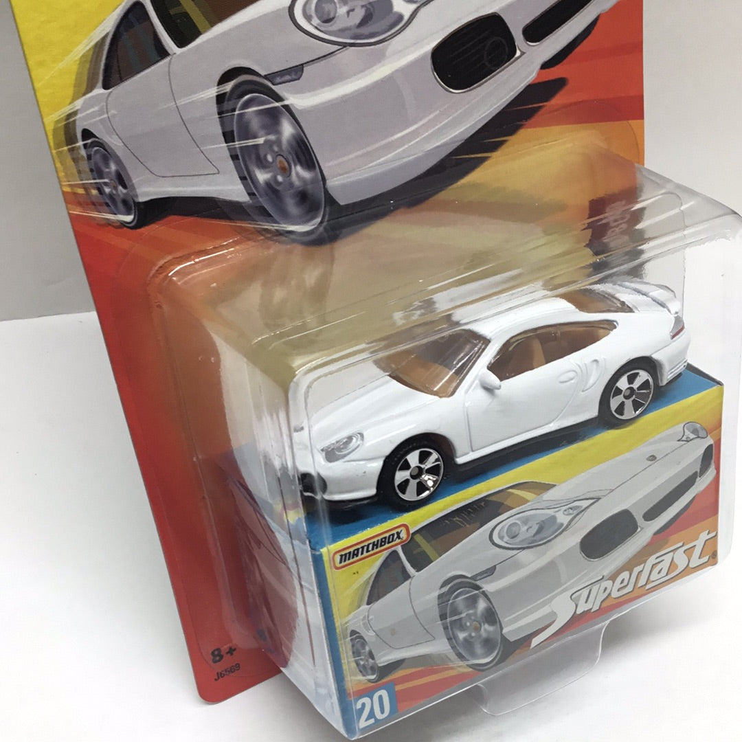 Matchbox Superfast #20 Porsche 911 Turbo white limited to 15,500 (R7)