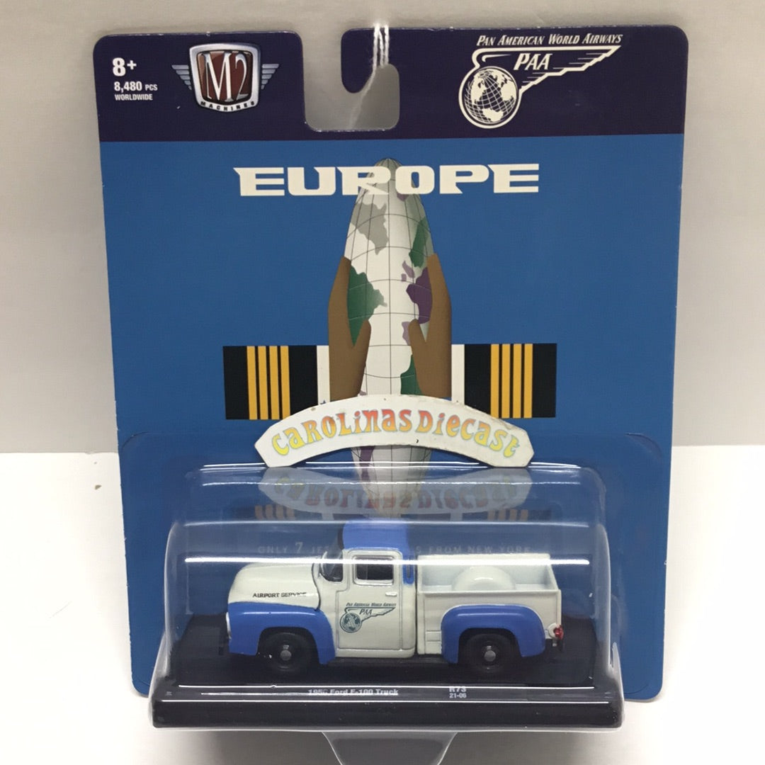 M2 Machines auto-drivers Pan American Europe 1956 Ford F 100 truck new!!