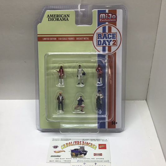 American Diorama MiJo exclusive 1:64 scale figures Race Day 2 diecast metal