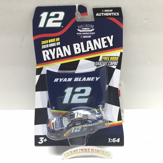 2020 nascar authentics wave 9 Ryan Blaney darlington throwback weekend