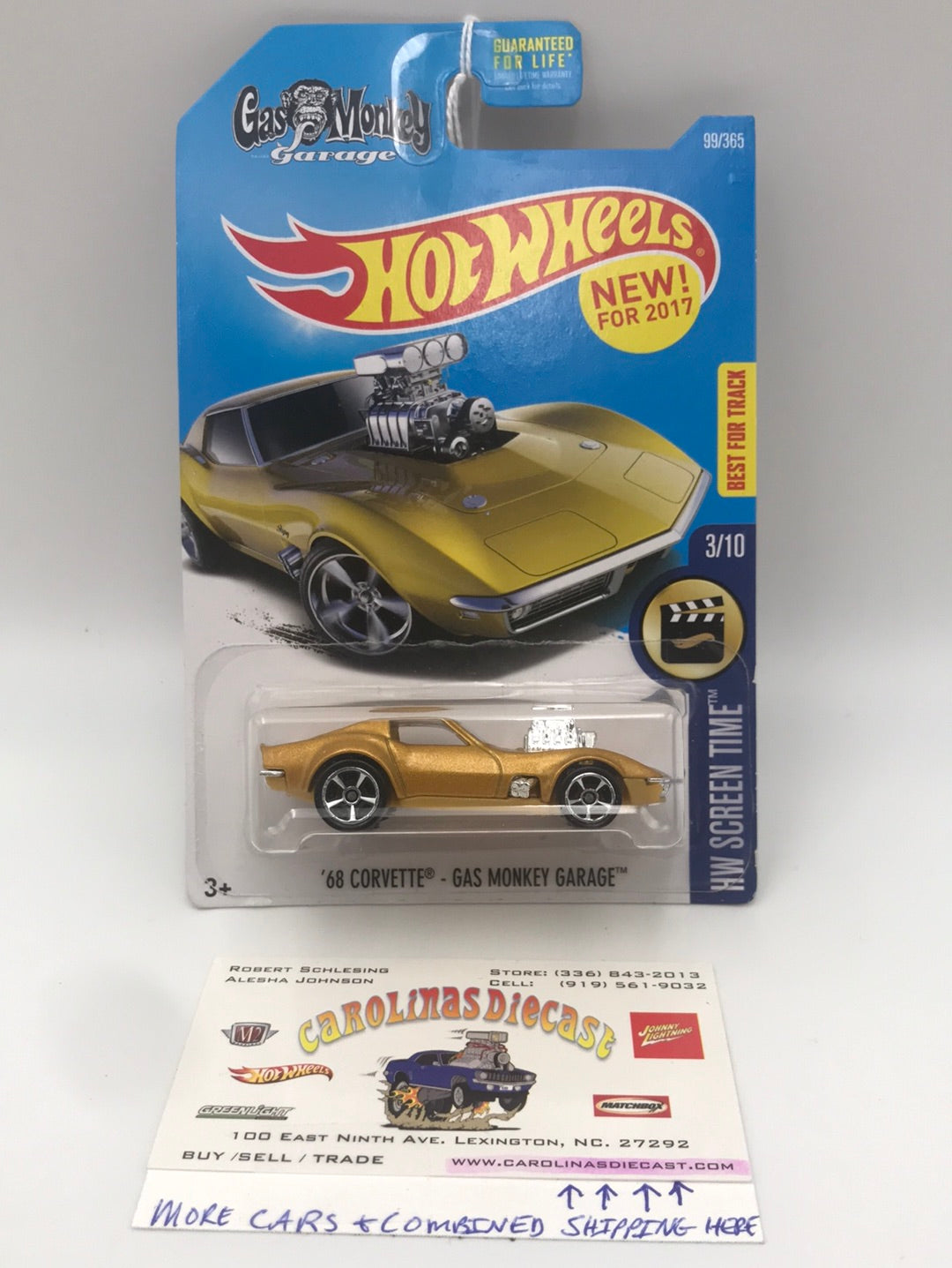 2017 hot wheels #99 68 Corvette Gas Monkey Garage CC1
