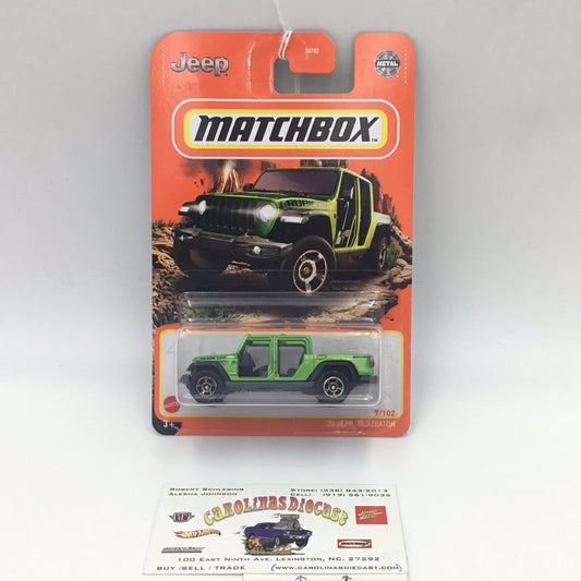 2022 matchbox  #7 20 Jeep Gladiator green 41F