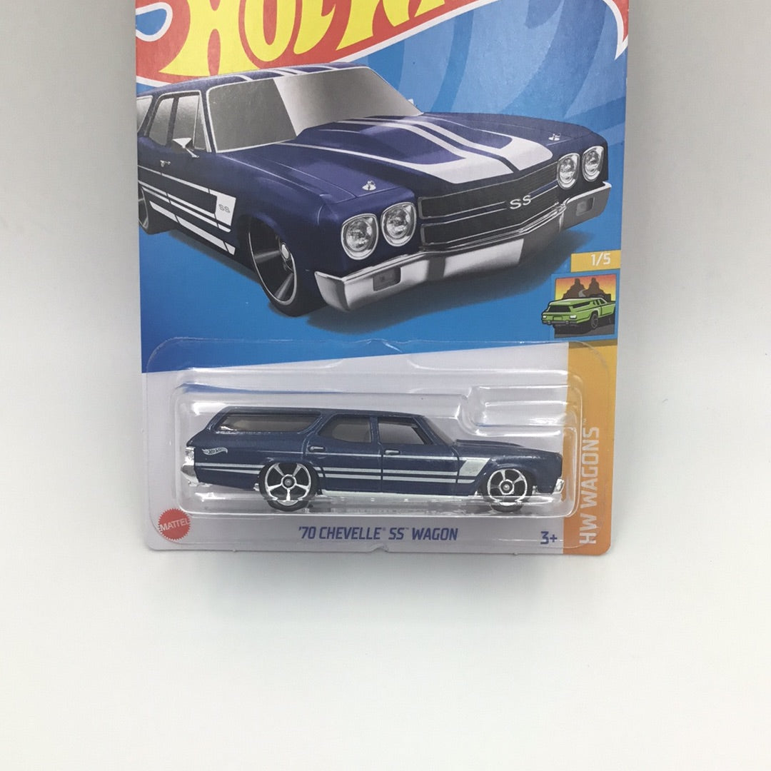 2022 hot wheels #111 70 Chevelle SS Wagon  blue 12G