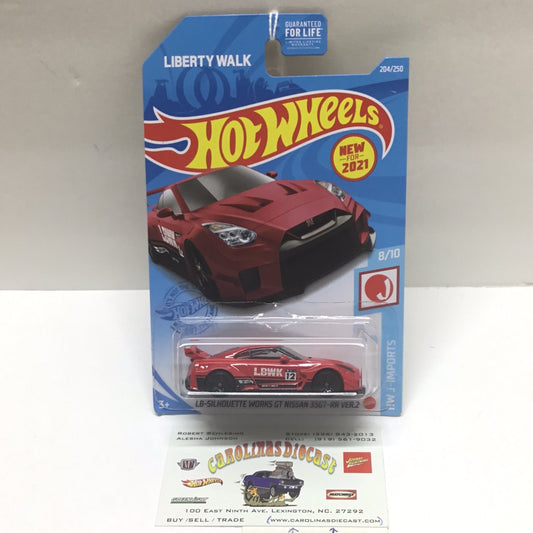 2021 hot wheels Q case #204 LB-Silhouette Works GT Nissan 35GT RR Ver 2 red liberty walk 83F
