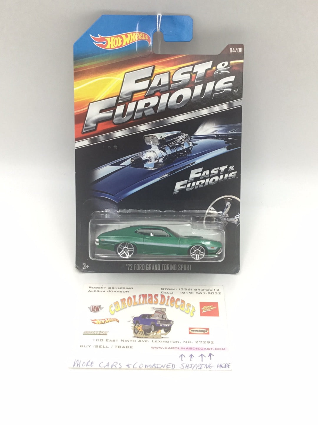 2015 Hot Wheels Fast & Furious 72 Ford Grand Torino Sport 4/8 #4 Walmart exclusive FF3