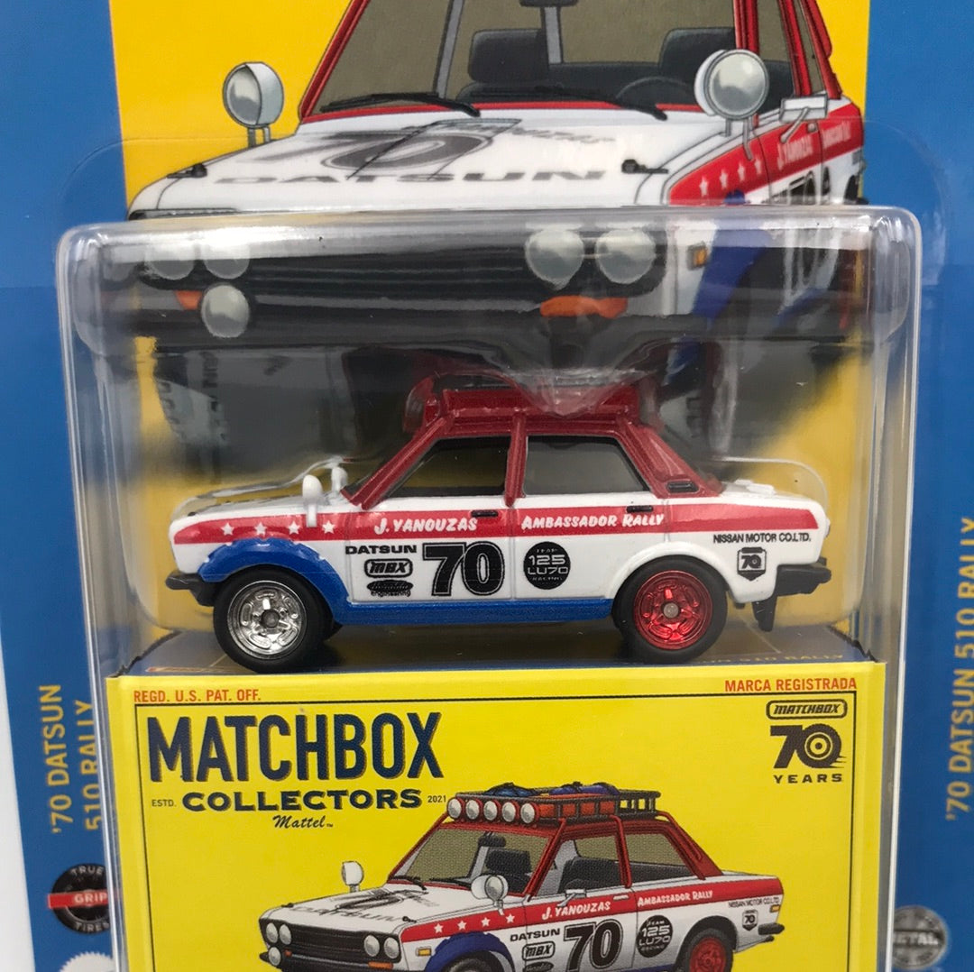 2023 matchbox Collectors #3 70 Datsun 510 Rally 3/22 171C