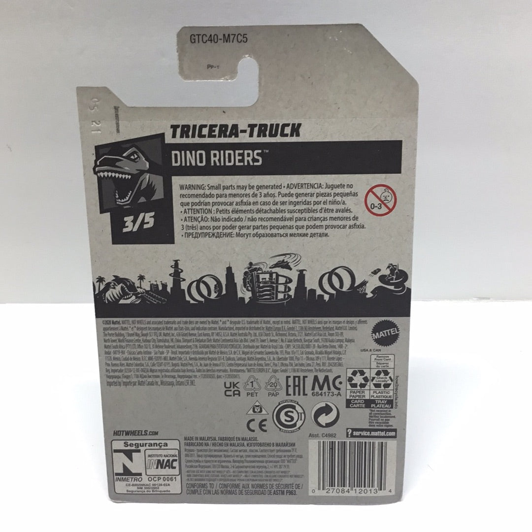 2021 hot wheels N case #71 Tricera-Truck teal TT7