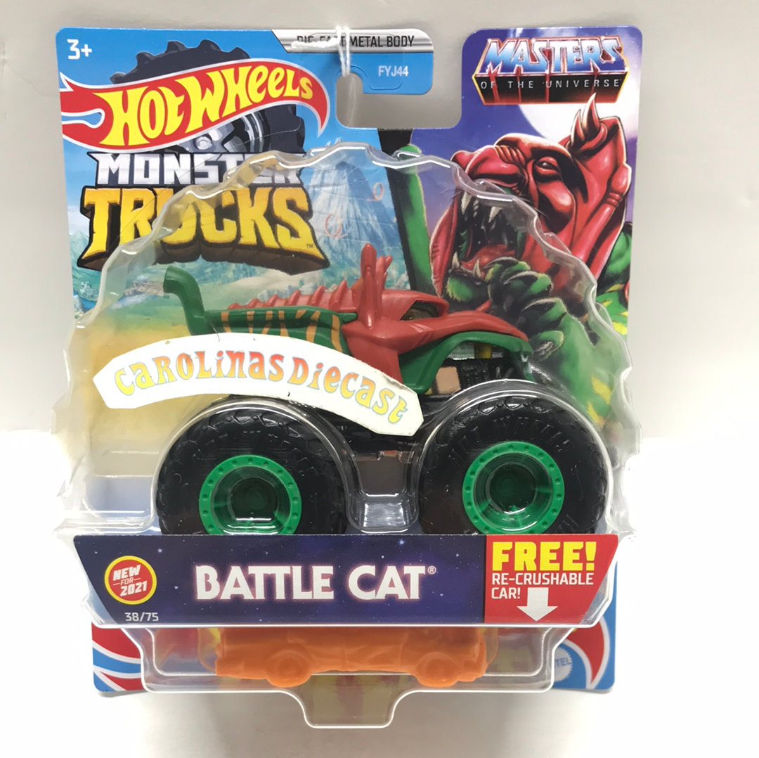 2021 Hot wheels monster Trucks 38/75 Battle Cat masters of the Universe MOTU 133A