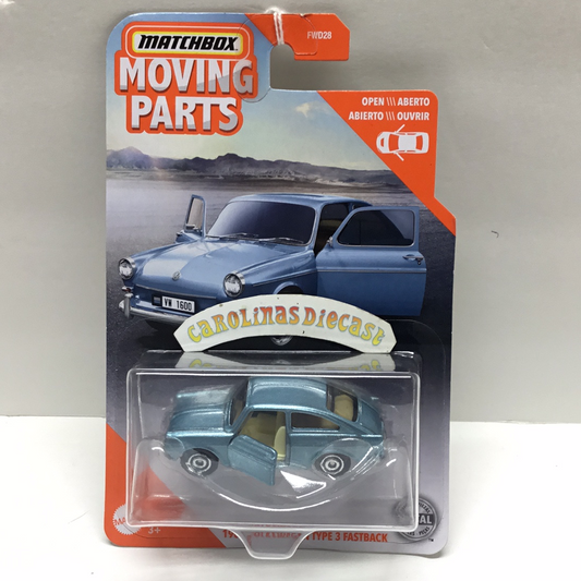 Matchbox Moving Parts case H 1965 Volkswagen Type 3 Fastback NEW