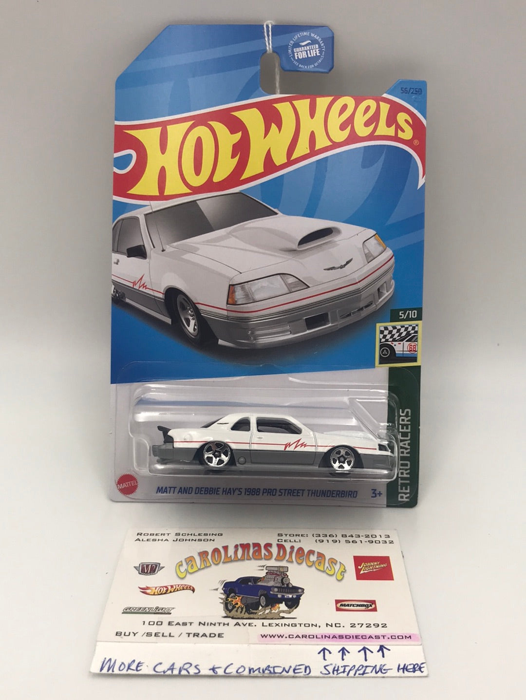 2023 hot wheels C case #56 Matt and Debbie Hays 1988 Pro Street Thunderbird white 22D