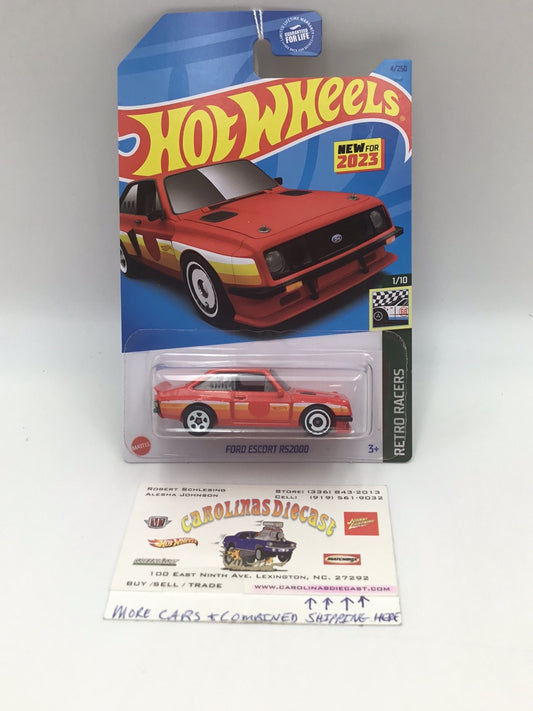 2023 hot wheels F case #4 Ford Escort RS2000 red 22G