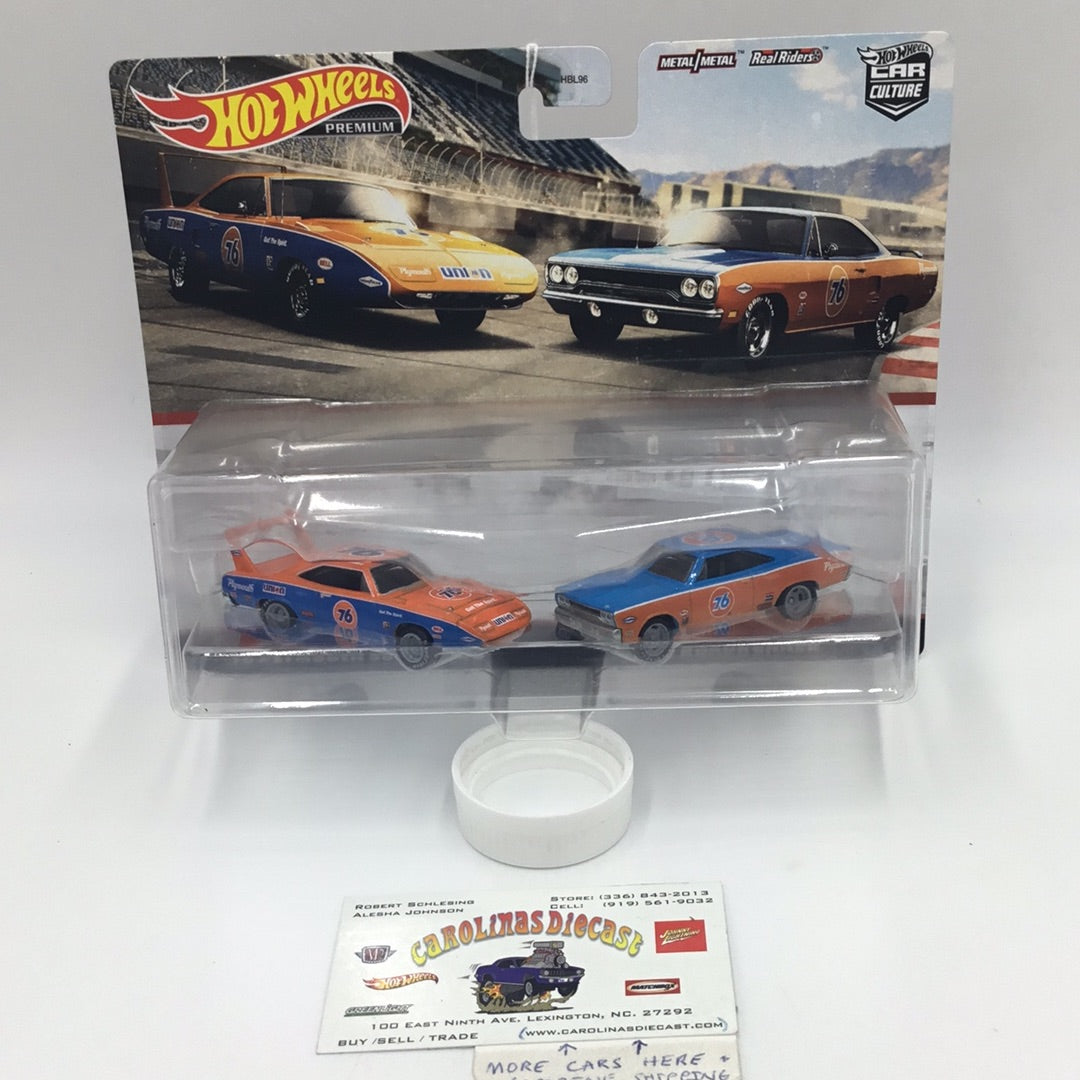 Hot wheels car culture team 2 pack target exclusive 70 Plymouth Superbird & 70 Roadrunner 282E