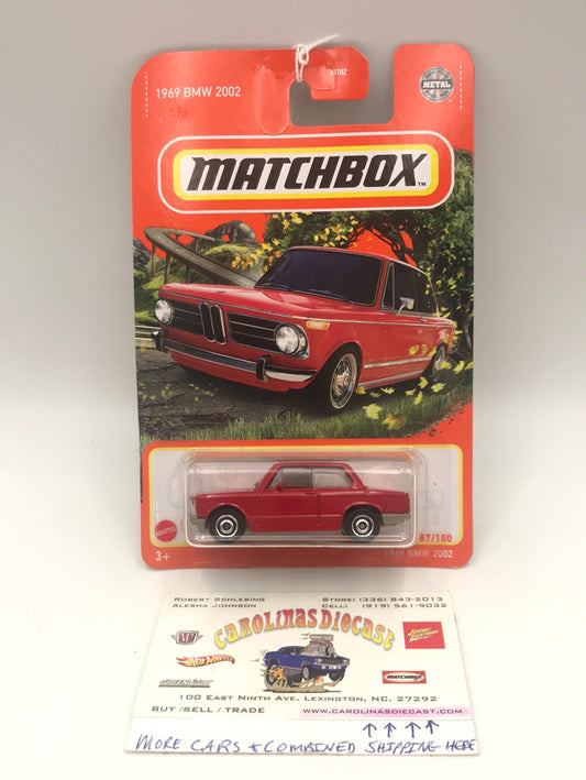 2022 matchbox #87 1969 BMW 2002 Red 109F