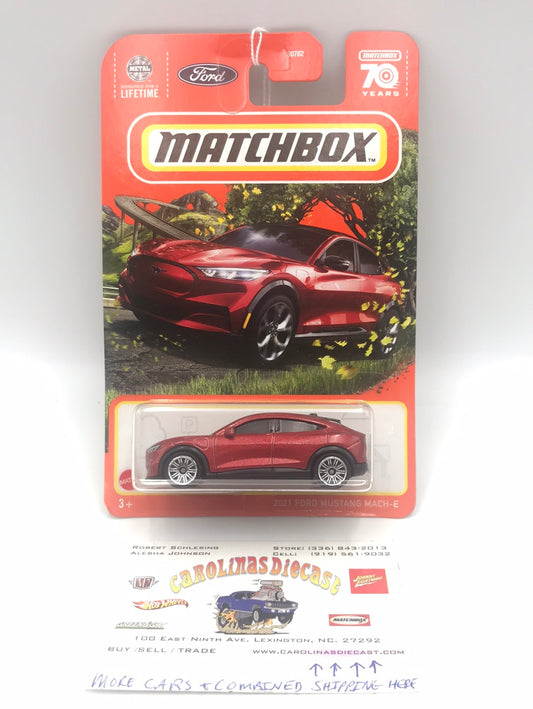 2023 matchbox 70 years 2021 Ford Mustang Mach-E 20i