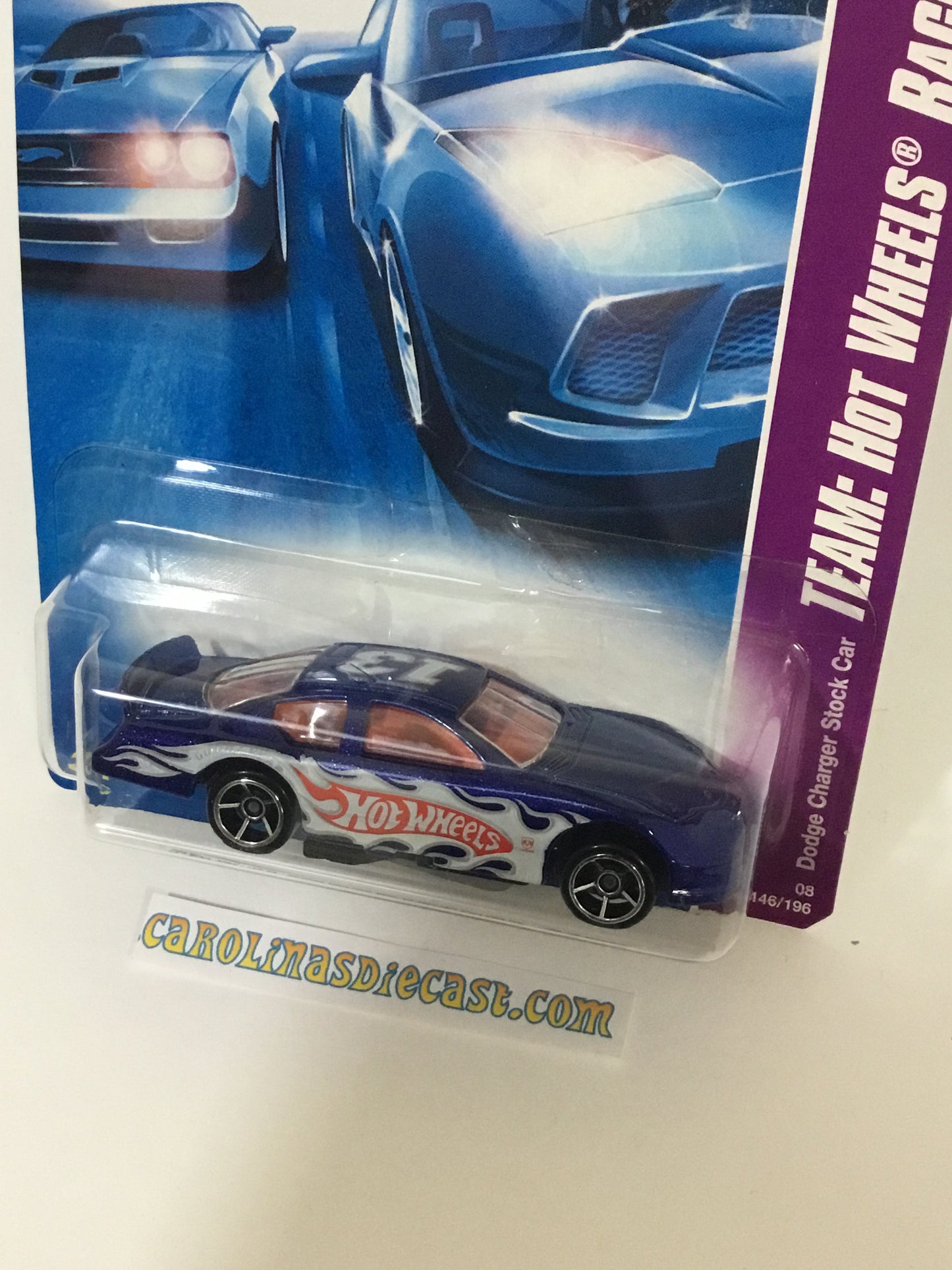 2008 Hot Wheels #146 Dodge charger stock car (FFF3)