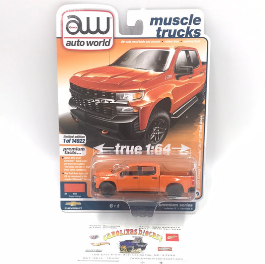 Auto world Muscle Trucks 2020 Chevy Silverado ZL1 LT Trail Boss orange