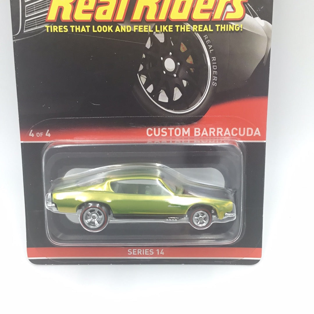 Hot wheels series 14 real riders redline club Custom Barracuda rlc low number #552/5000