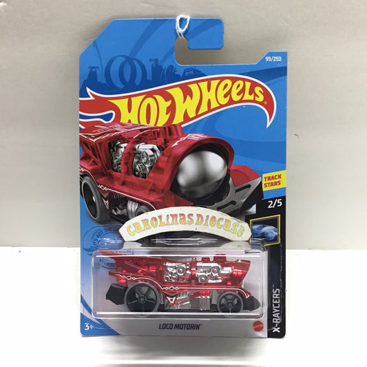 2021 hot wheels K case #99 Loco Motorin red GG9