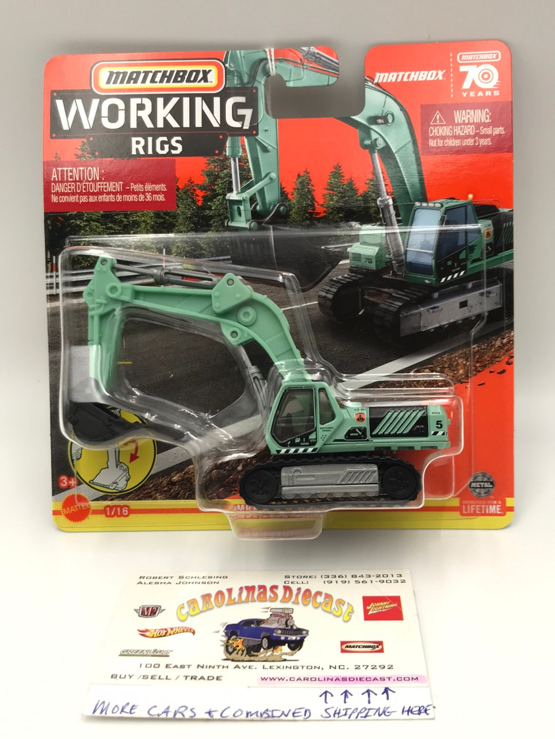 2022 Matchbox working Rigs 1/16 MBX Excavator national parks NEW!!!