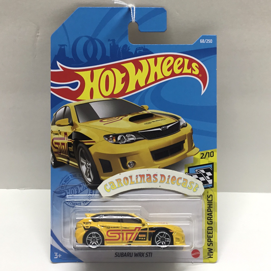 2021 hot wheels  #68 Subaru WRX STI yellow Z7