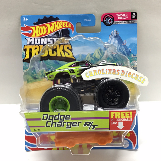 2021 Hot wheels monster Trucks Dodge Charger R/T 17/ 75  Twisted Tredz 1/6 132C