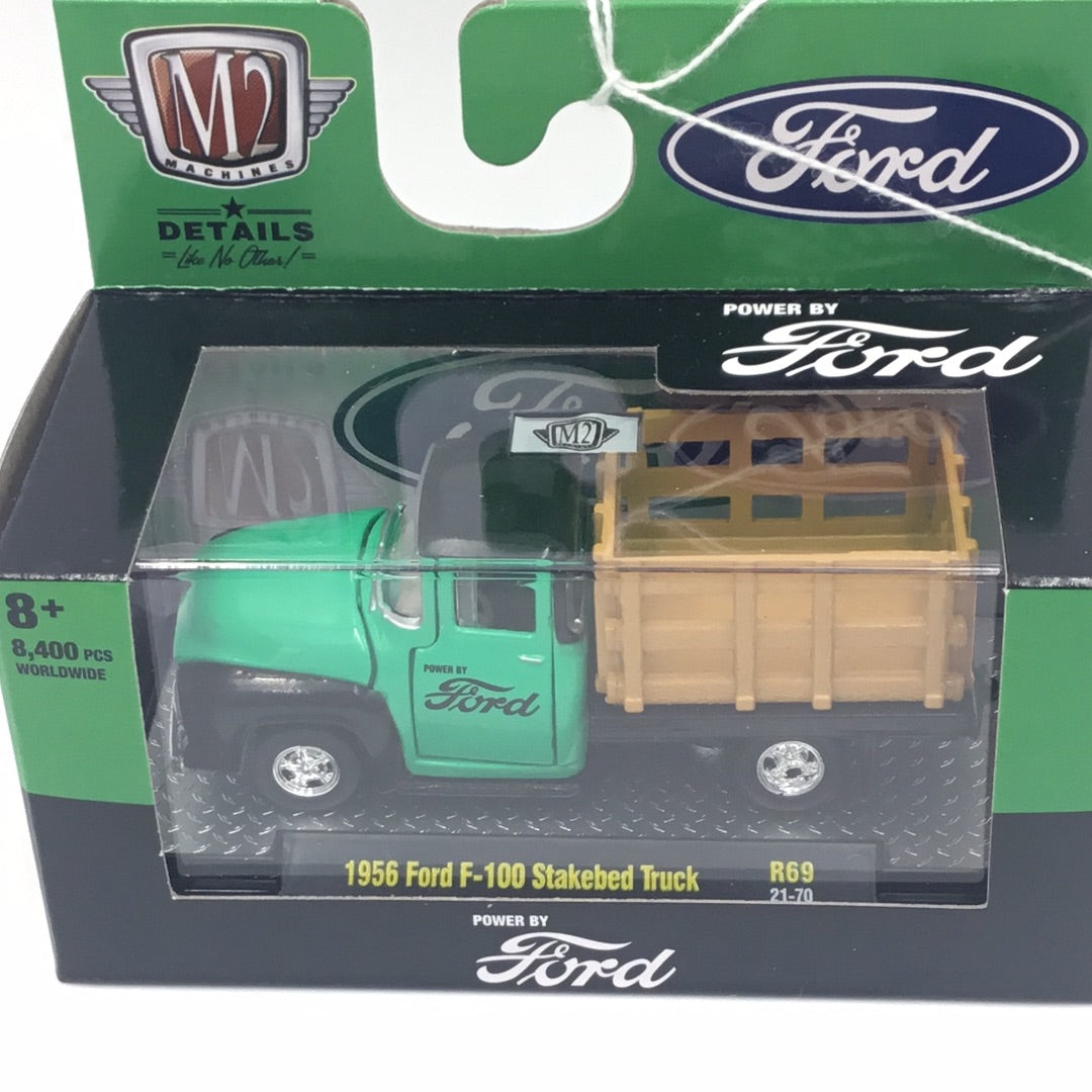 M2 Machines auto-shows 1956 Ford F-150 Stakebed Truck R69