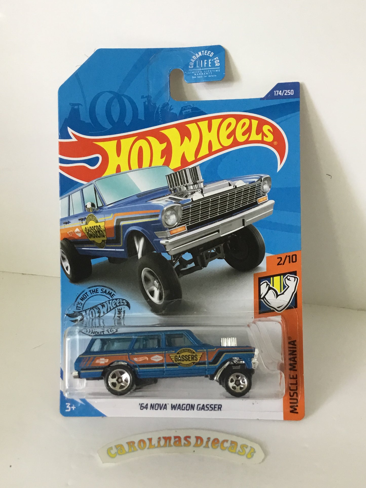Hot wheels Walgreens Exclusive 64 Nova gasser blue HH1