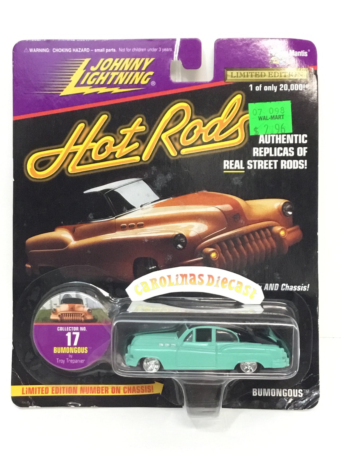 Johnny lightning Hot rods Bumongous (mint color) OO7