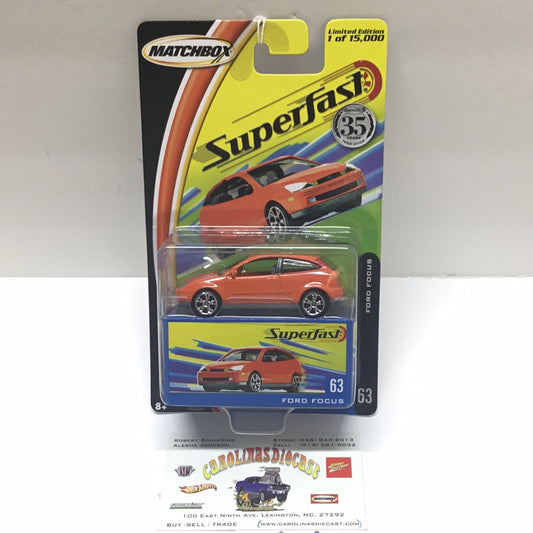 Matchbox Superfast #63 Ford Focus orange limited to 15,000 173H