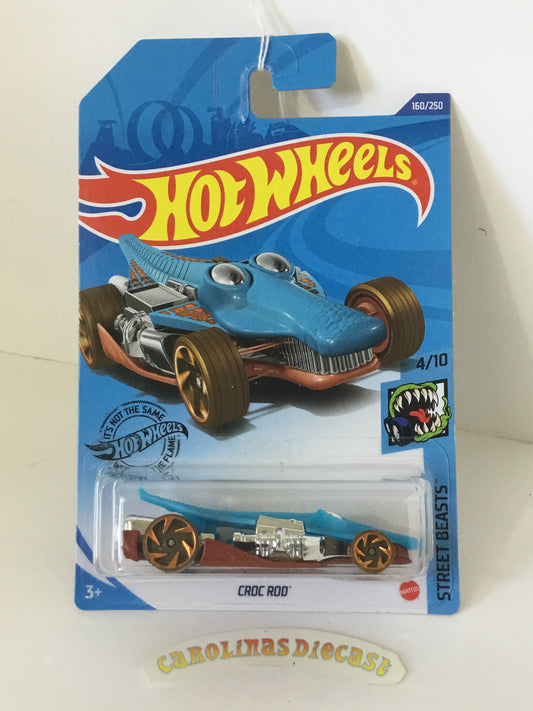 2020 hot wheels P case #160 Croc Rod blue AAA4