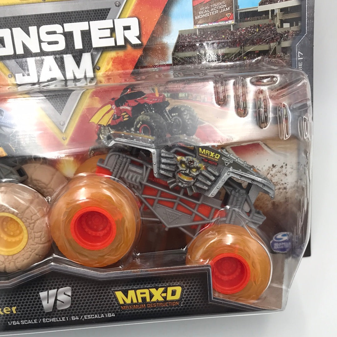 monster jam series 17 2 pack Earthshaker Vs. Max-D 130I