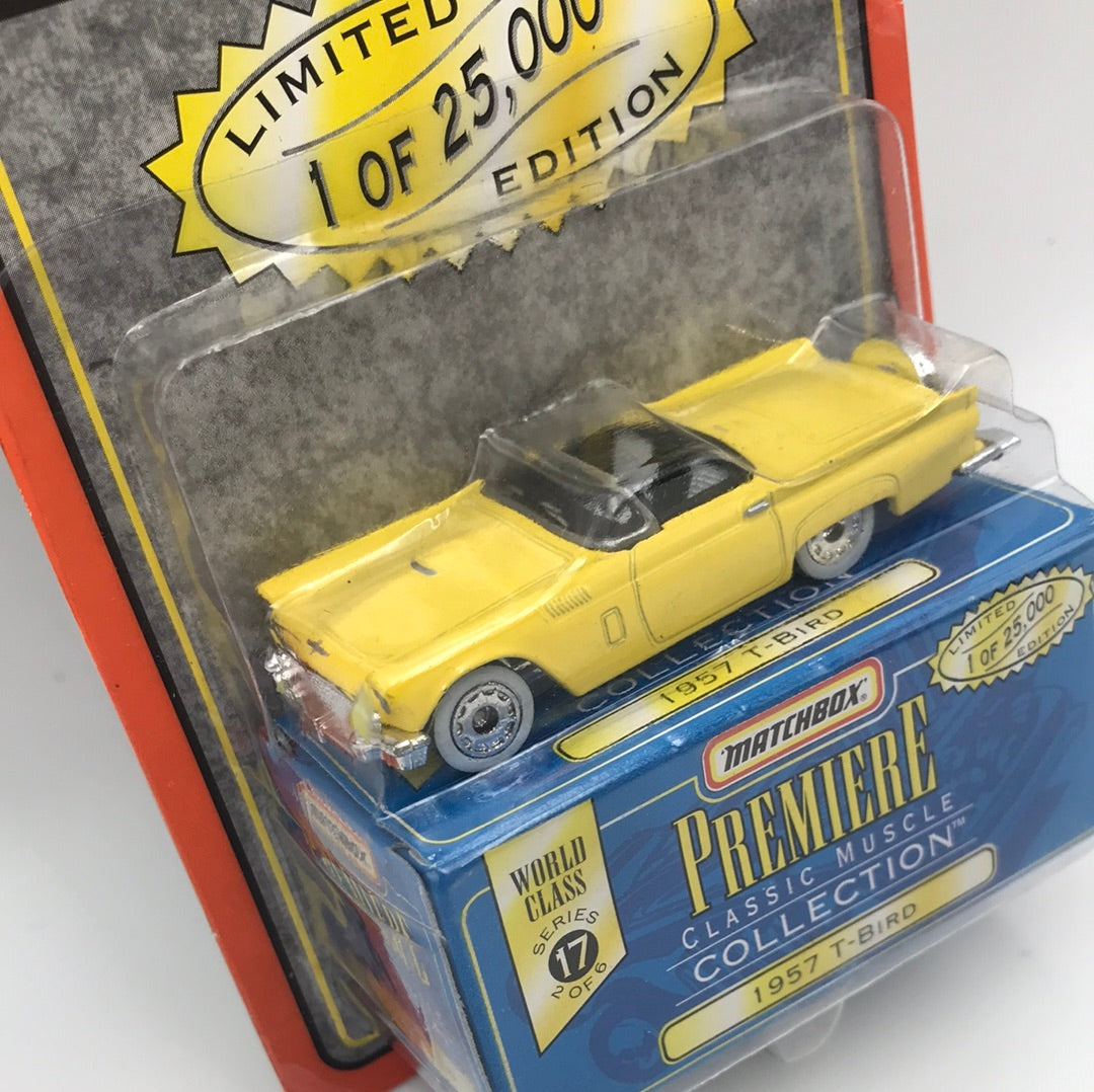 Matchbox Premiere Classic Muscle Collection series 17 1957 T-Bird Yellow 5C2