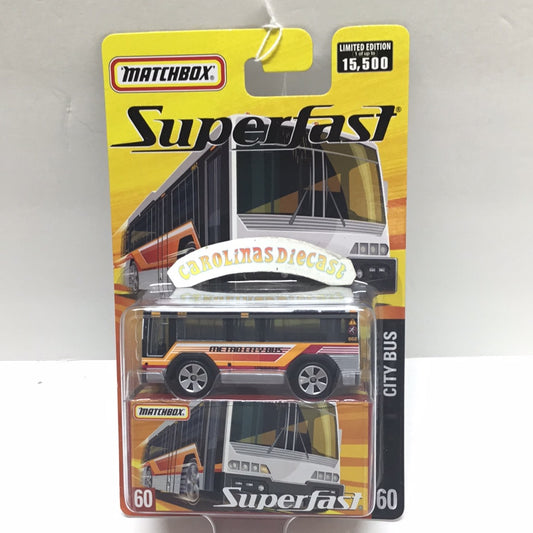 Matchbox Superfast #60 City Bus  Limited to 15,500 174B