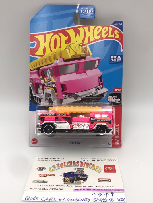 2022 hot wheels N case #230 5 Alarm pink EE2