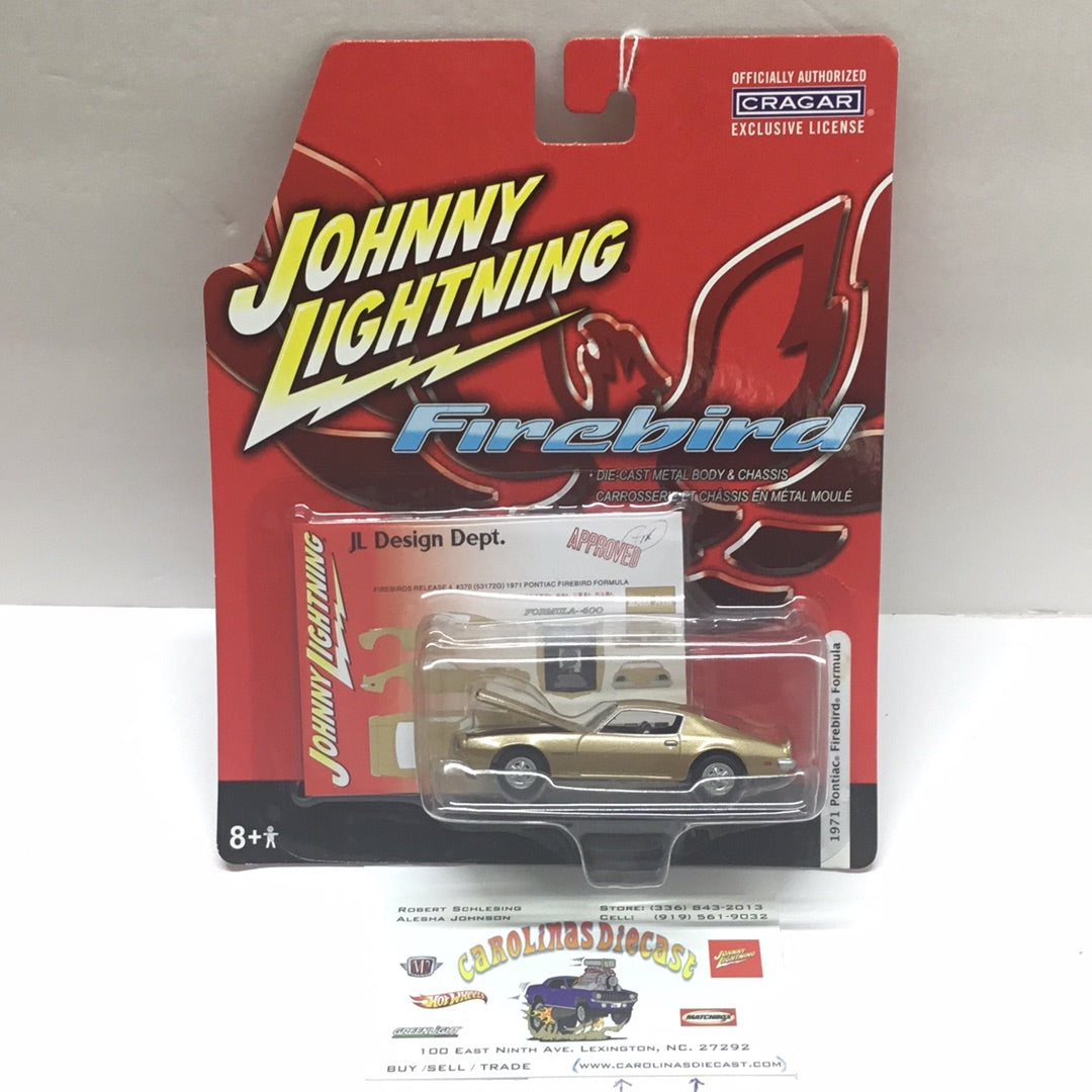Johnny lightning Firebird 1971 Pontiac Firebird Formula rubber tires PP5